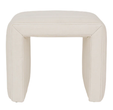 Puff blanco de lino Acra