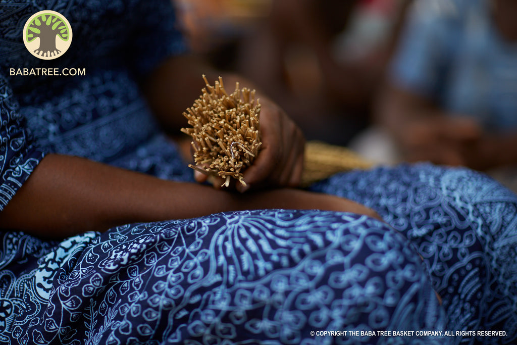 Terracotta and green Baba Half laundry Basket