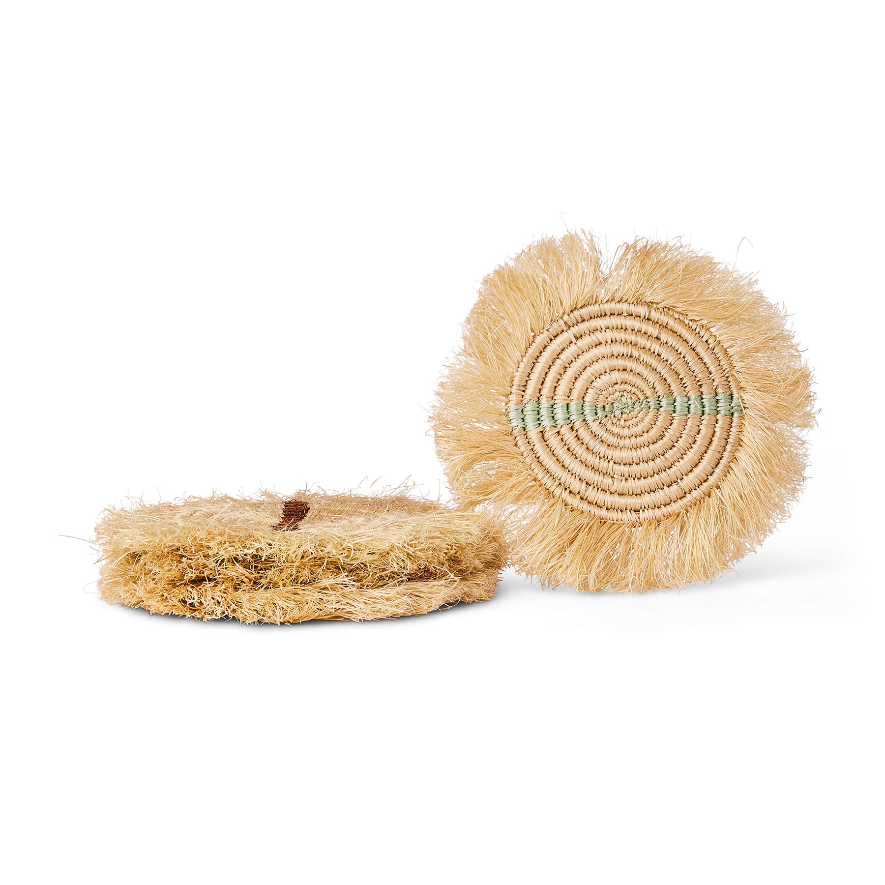 Set de 4 posavasos africanos Wheat flecos de fibra natural