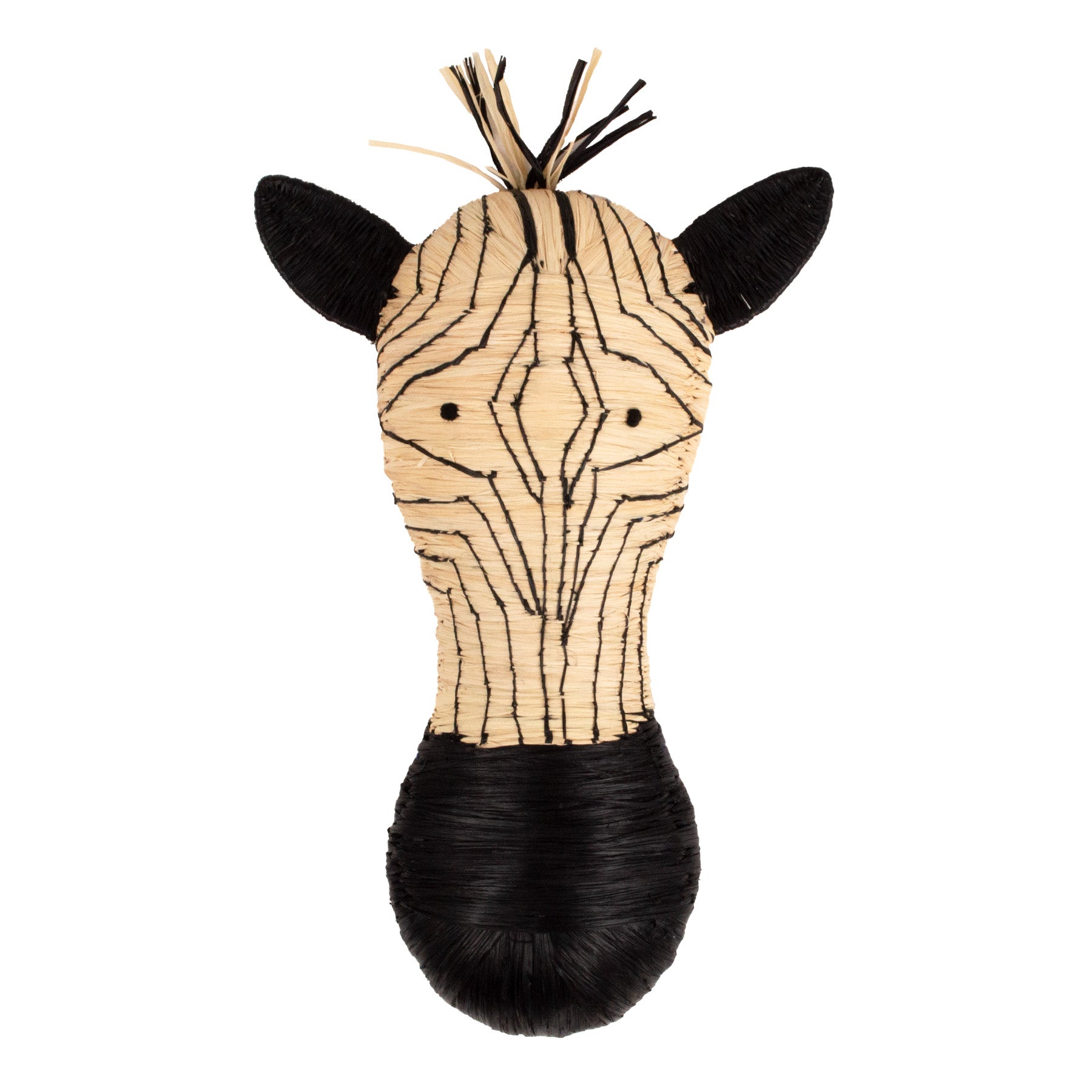Dekorative afrikanische Zebra-Halskette aus Naturfaser