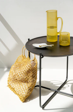 Mesa de café Fez de hierro y madera de mango