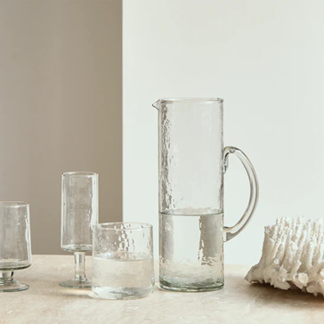 Set 2 vasos vidrio soplado y reciclado Mist - Vaso - ETHNICA DECO