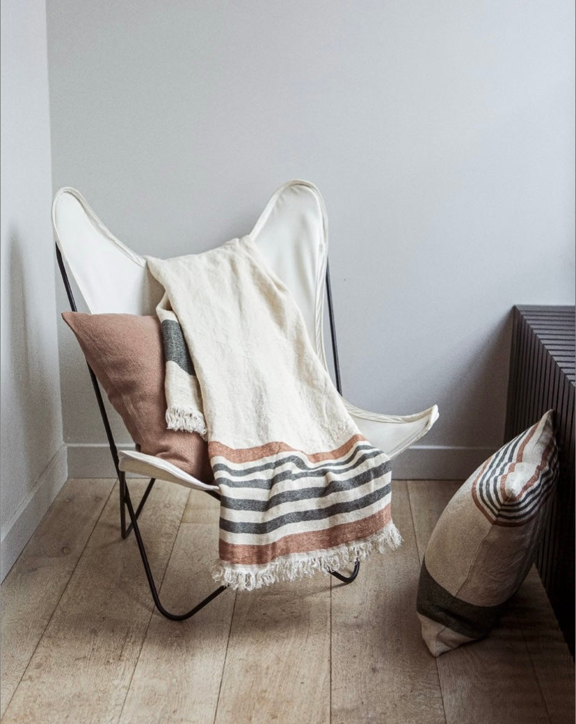 Funda de cojín Laguna de lino belga 50 x 50 cm