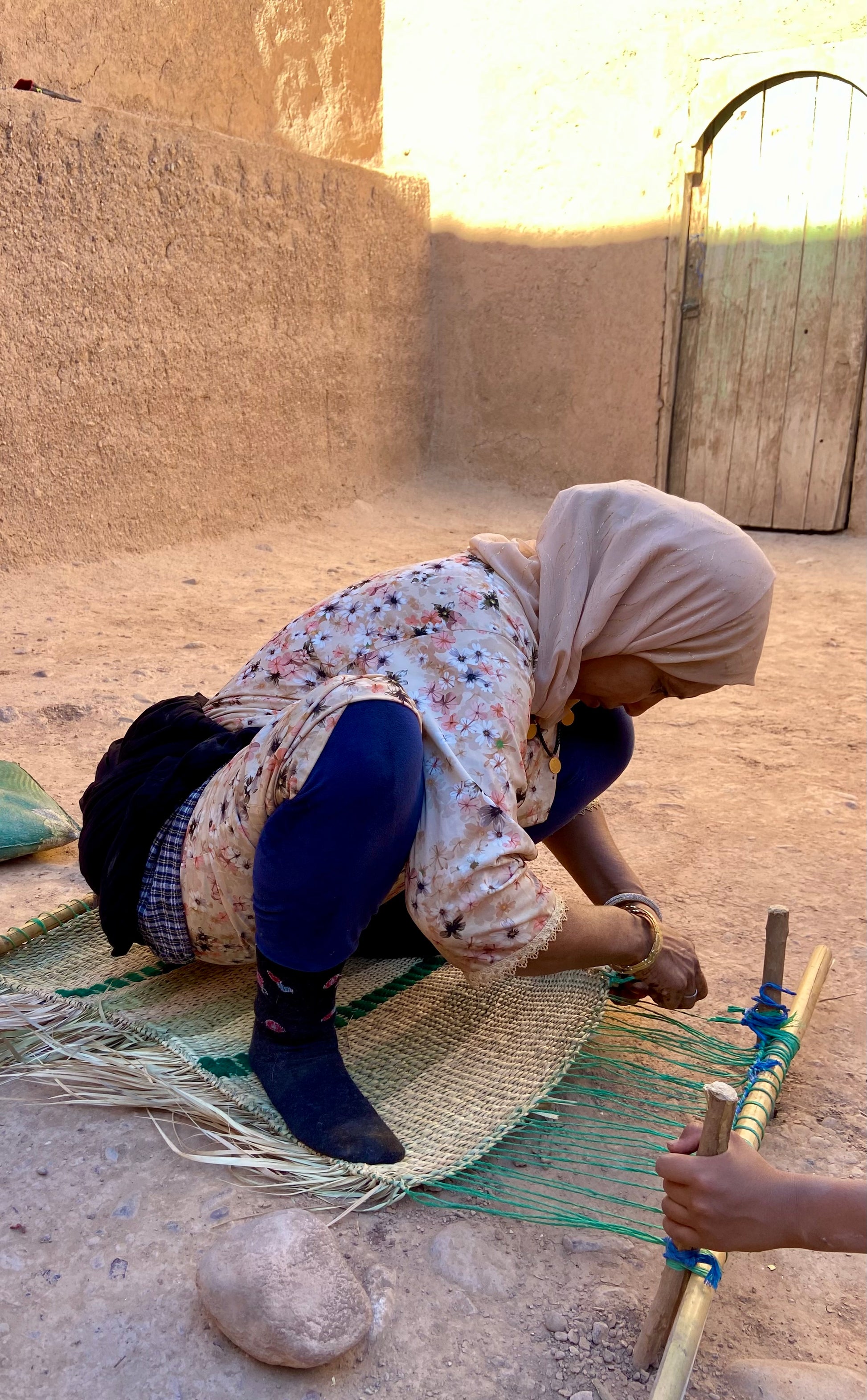 Tapiz de palma y lana Mezguita - Tapiz - ETHNICA DECO