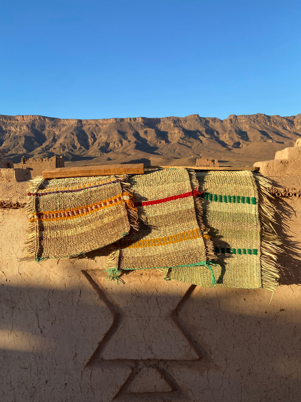 Tapiz de palma y lana Mezguita - Tapiz - ETHNICA DECO