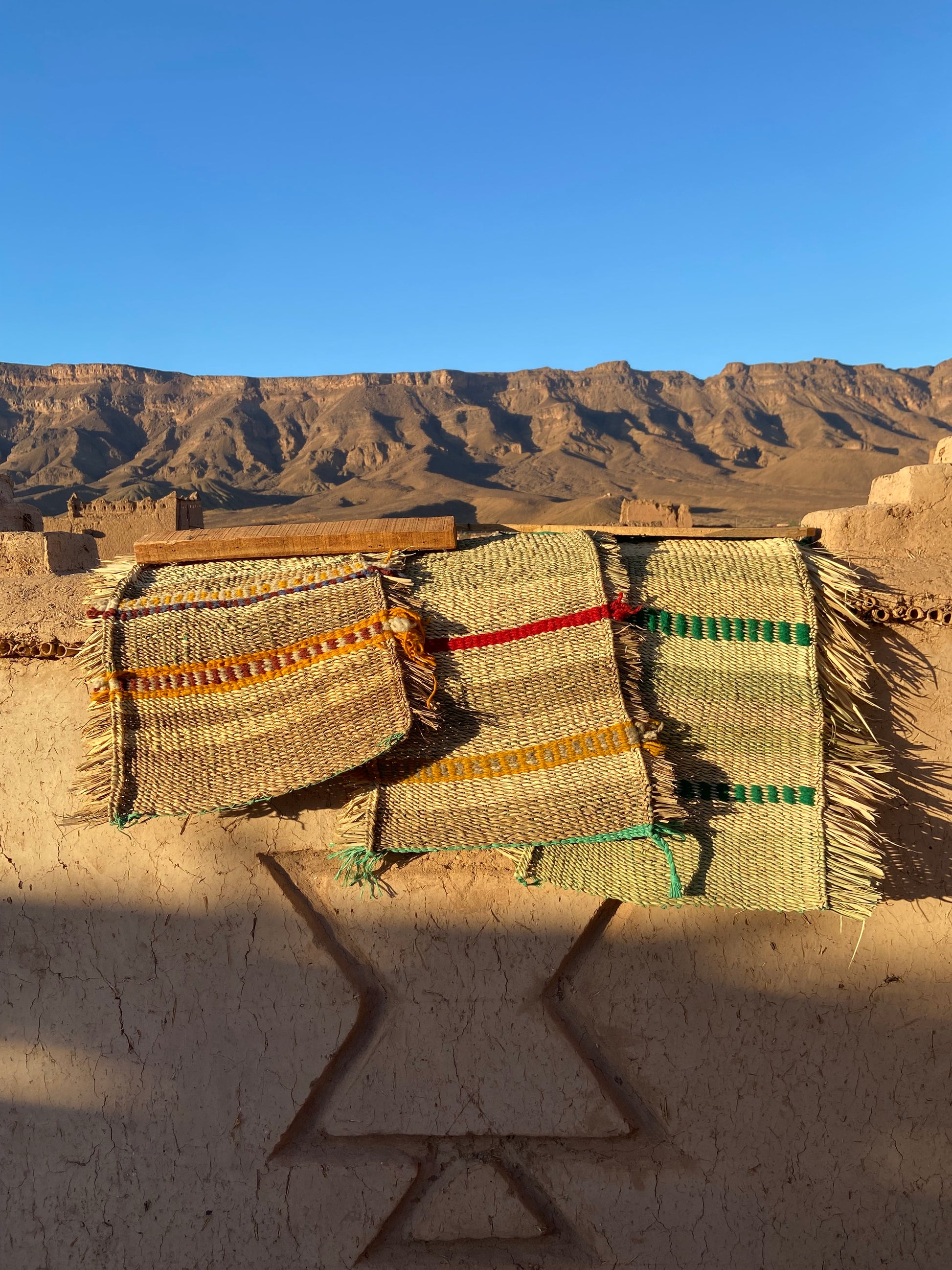 Tapiz de palma y lana Mezguita - Tapiz - ETHNICA DECO