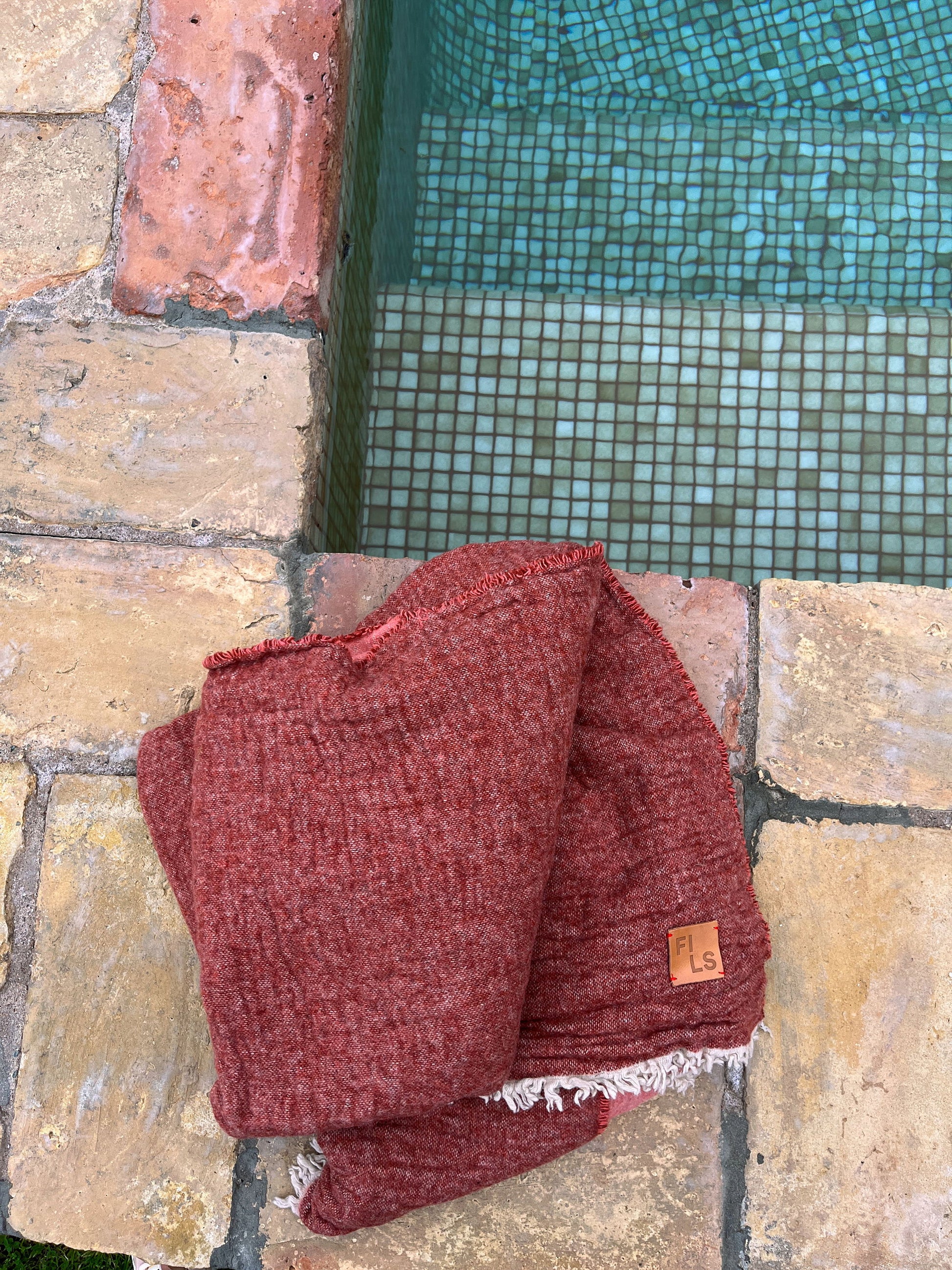 Manta arcilla bicolor 130 x 170 cm