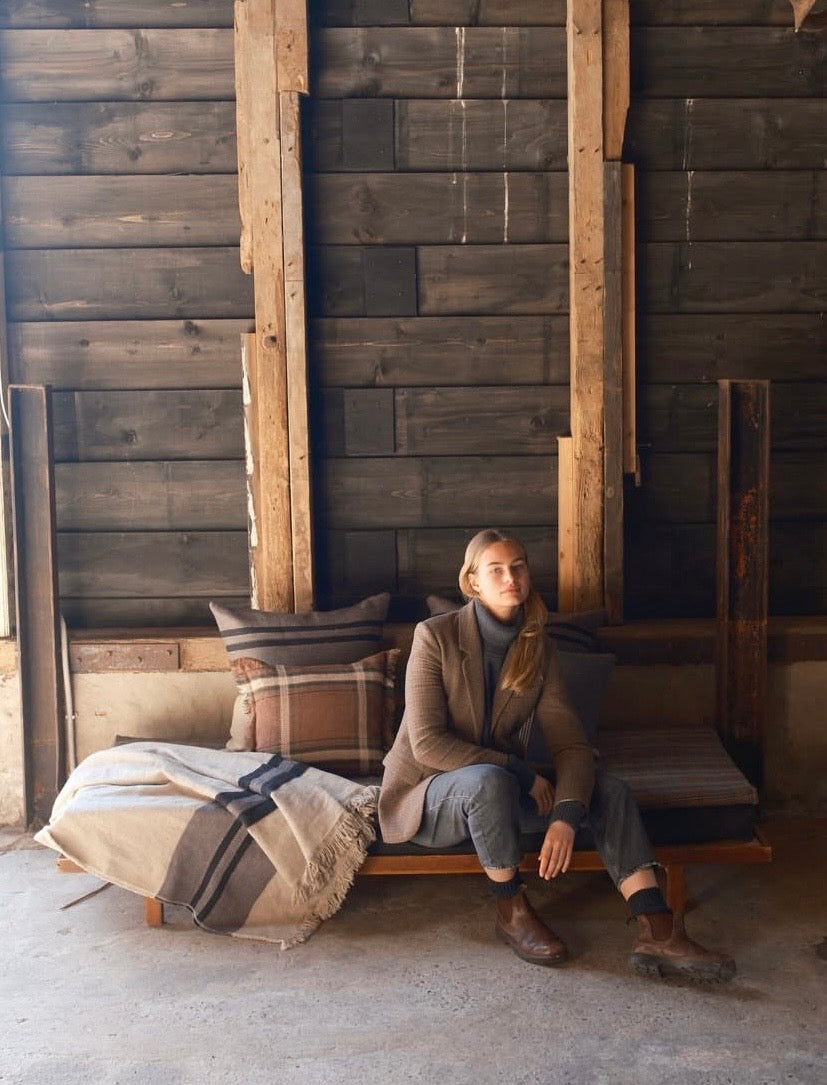 Funda de cojín Rowan de lino belga