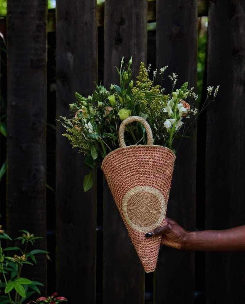 Cesta africana para flores Black de sisal - Cesta - ETHNICA DECO