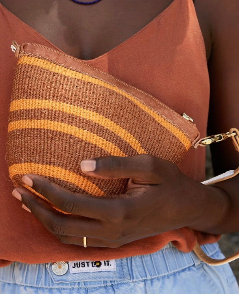 Bolso africano de mano Mary de sisal