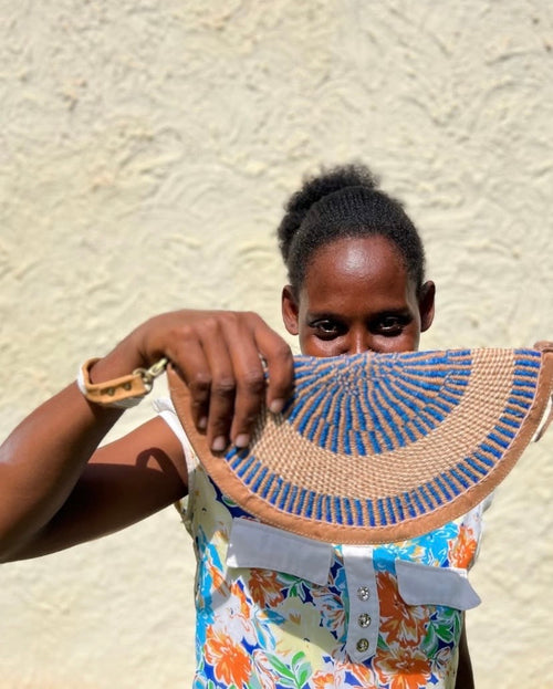 Bolso africano de mano Juliana de sisal
