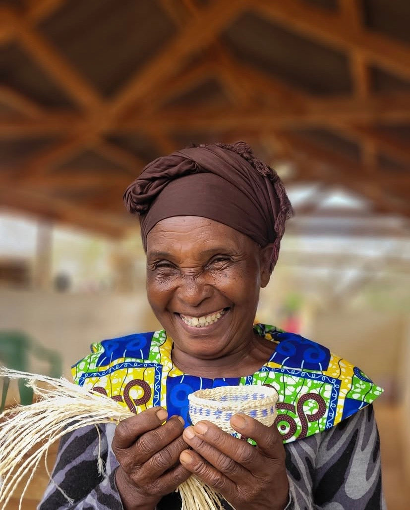 Bolso africano de mano Elimnata de sisal