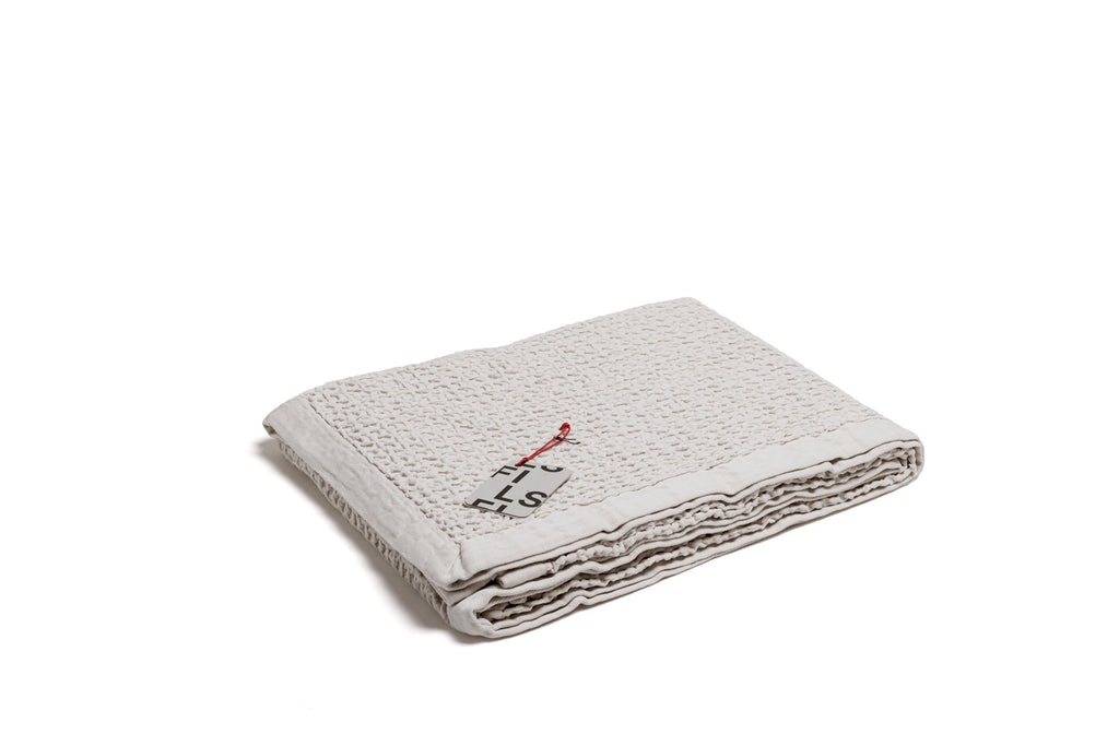 Plaid Crema algodón waffle 125 x 170 cm