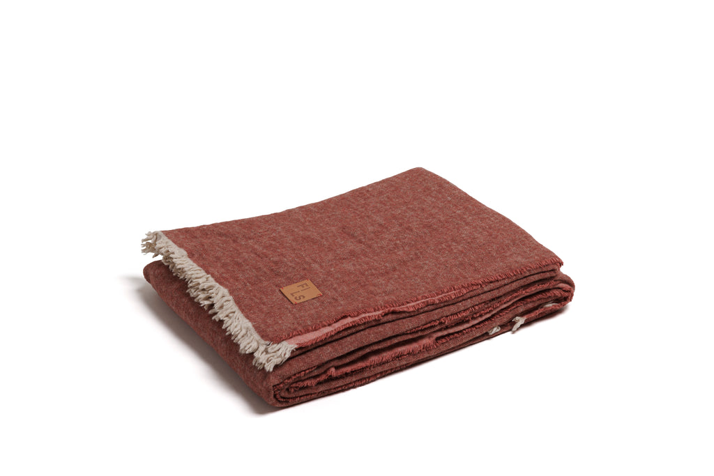 Manta arcilla bicolor 130 x 170 cm