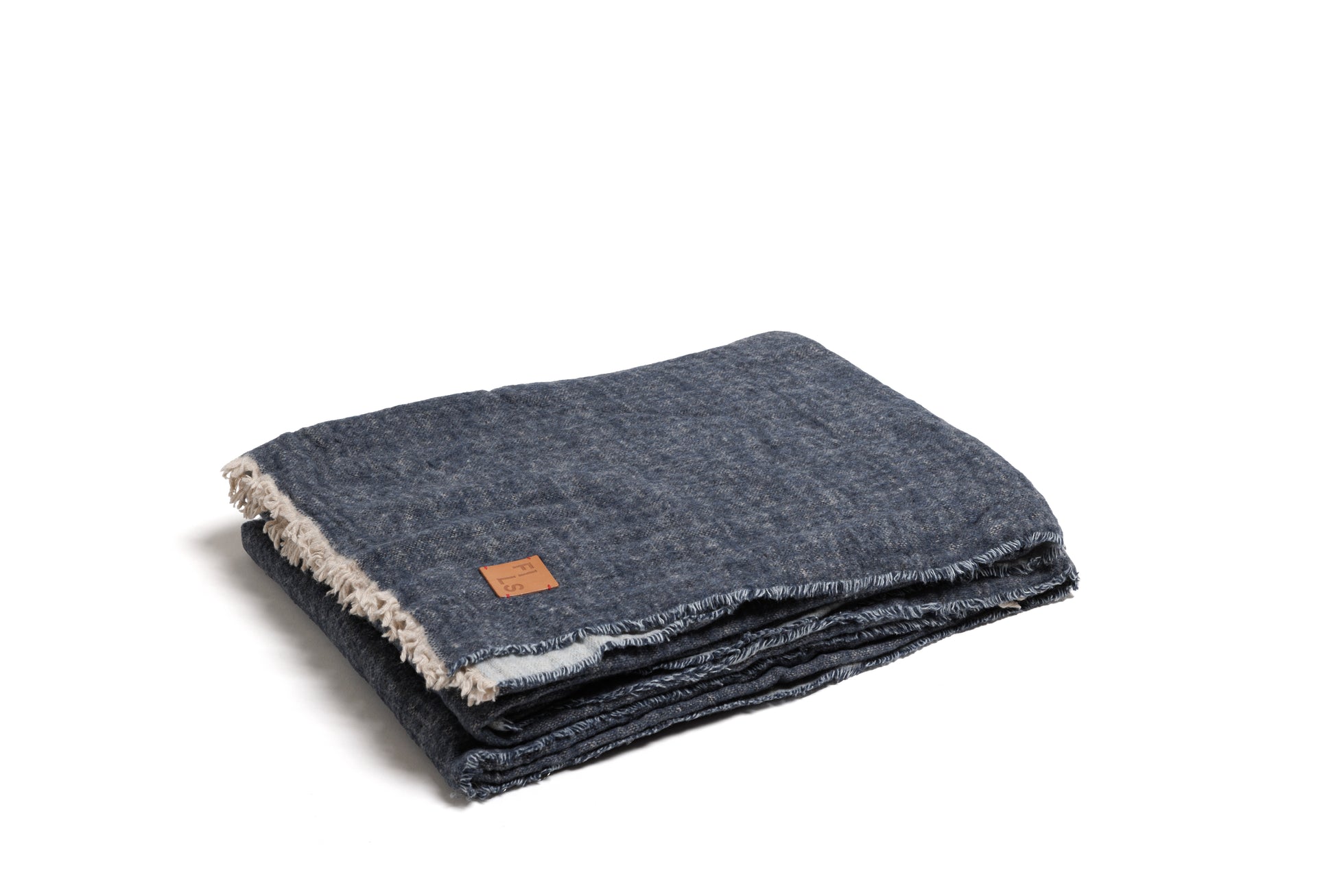 Manta azul bicolor 130 x 170 cm