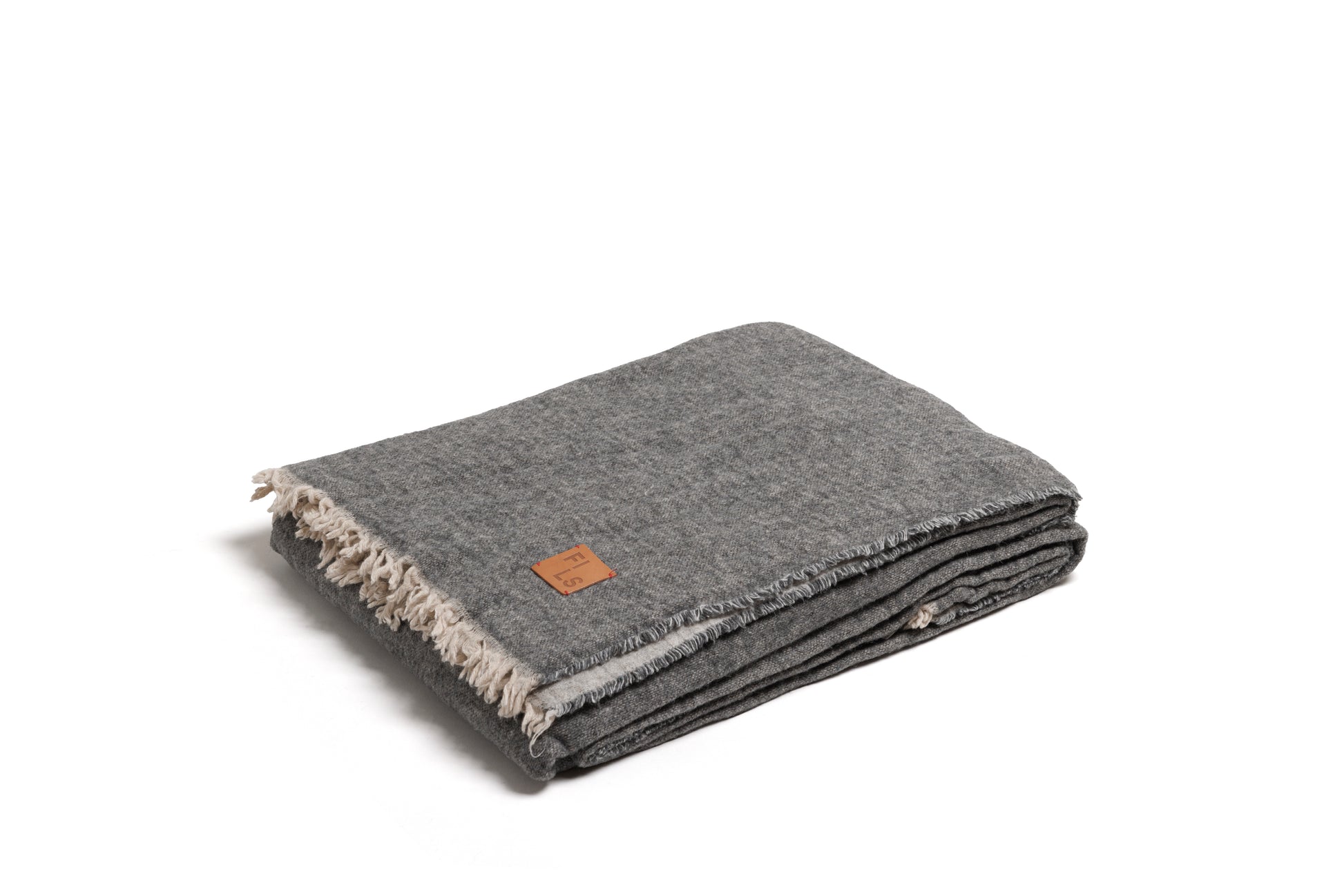 Manta gris bicolor 130 x 170 cm