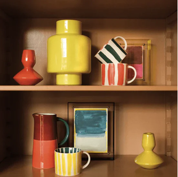 Jarra cerámica Orange Stripe