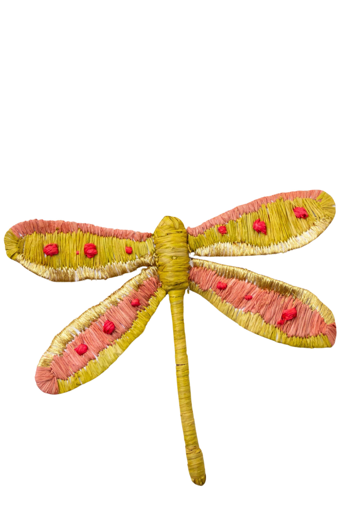 Decorative African pendant Natural fiber Dragonfly 