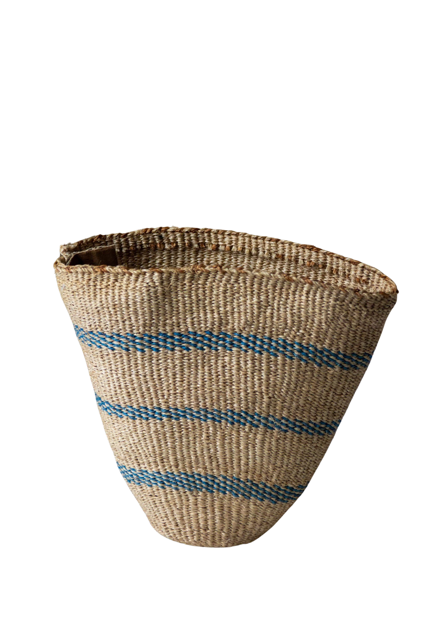 Blue African sisal basket 