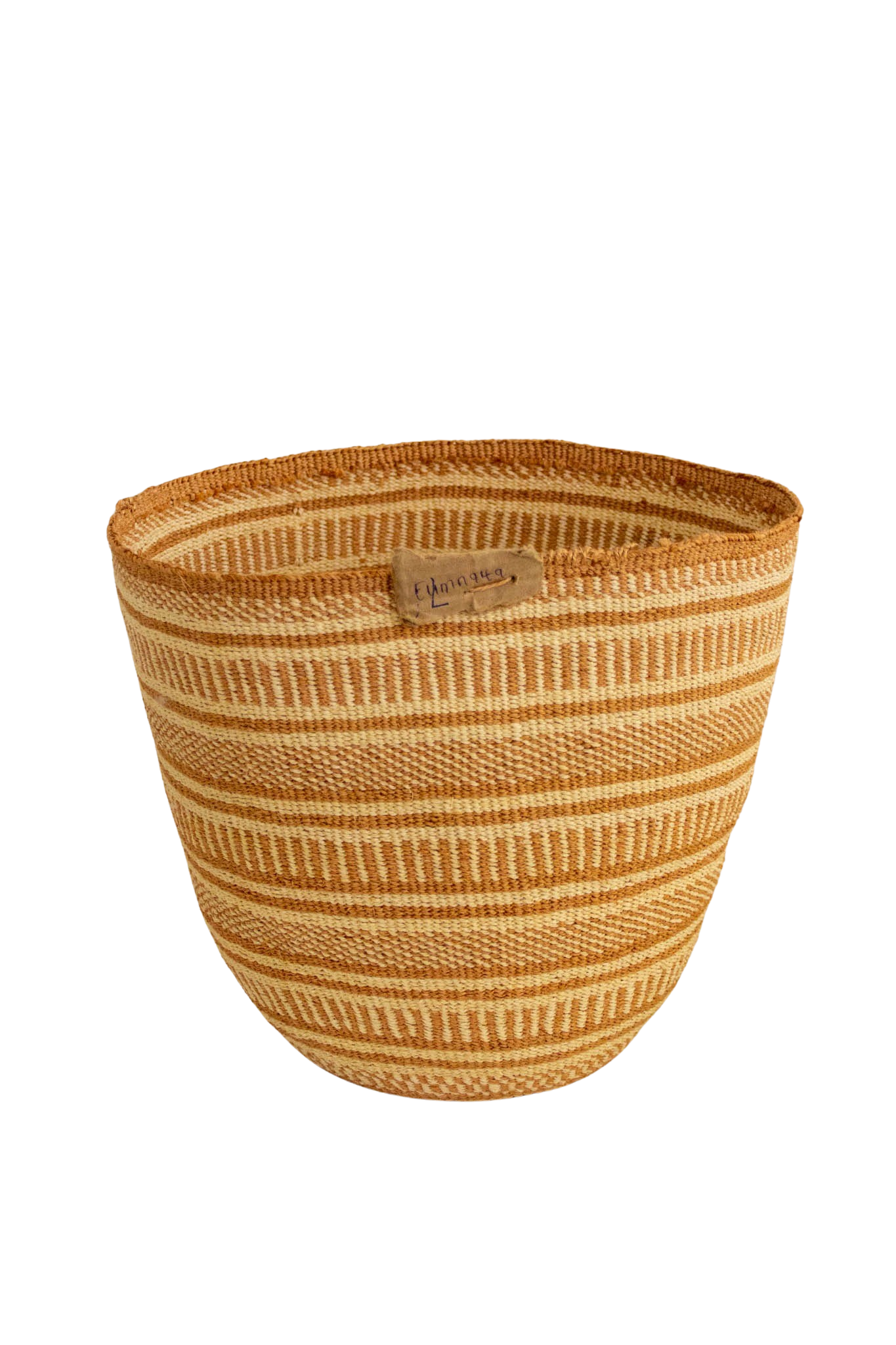 Orange Stripes African sisal basket 