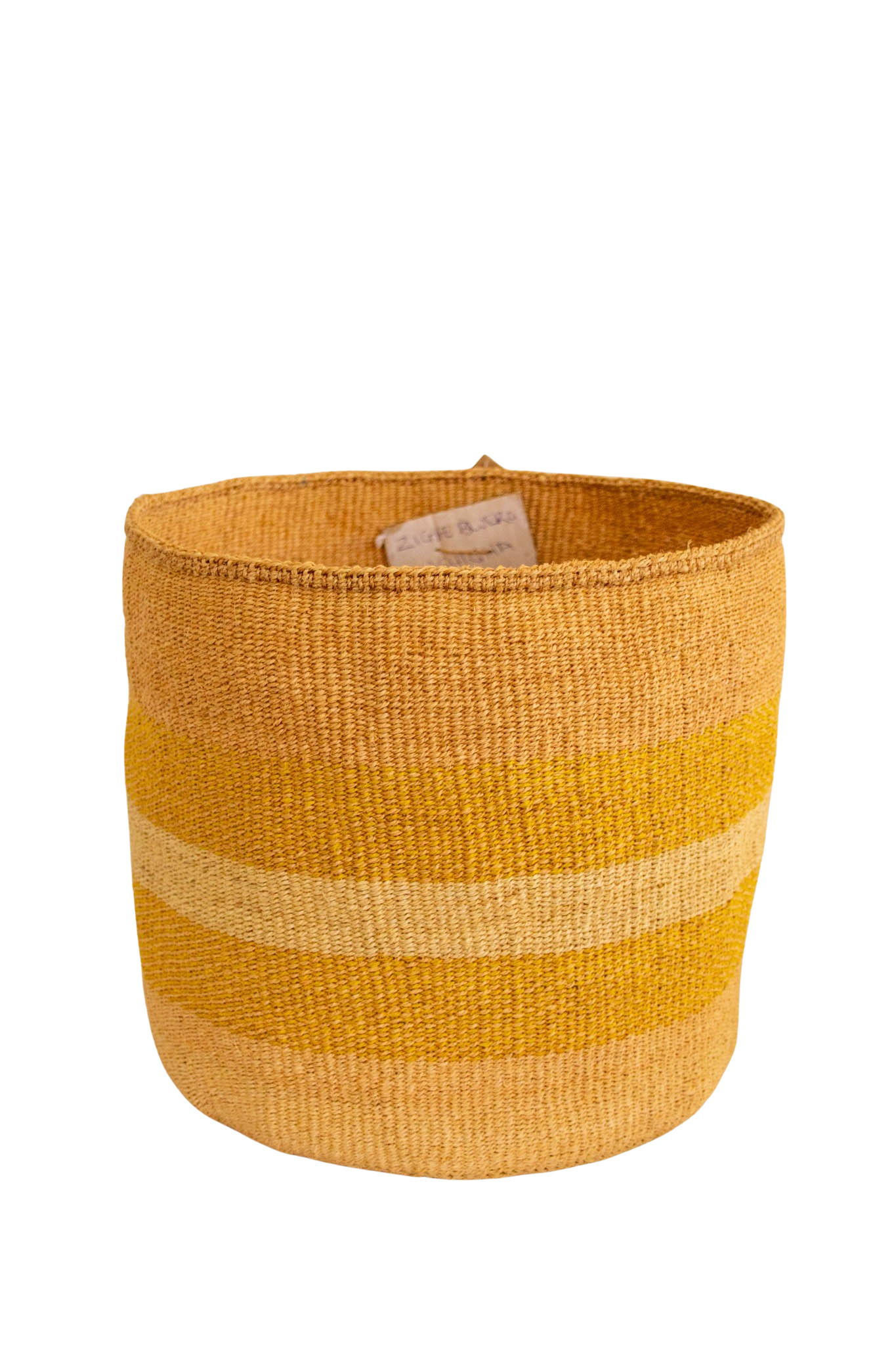 Orange Stripes African sisal basket 