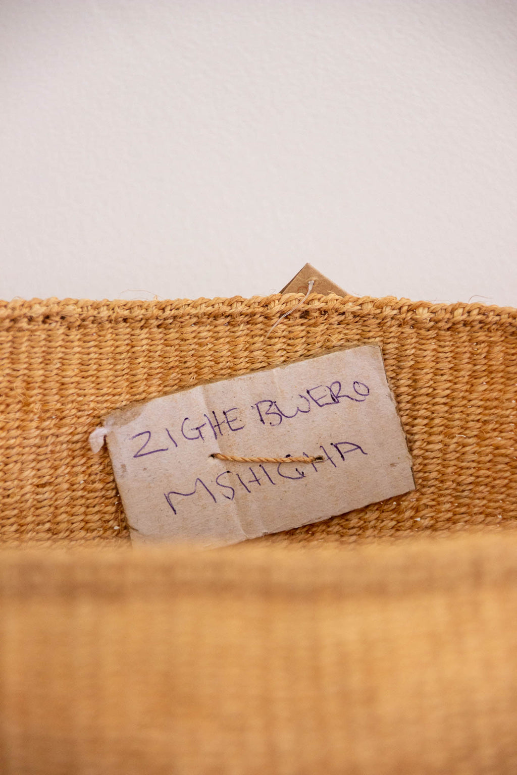 Orange Stripes African sisal basket 