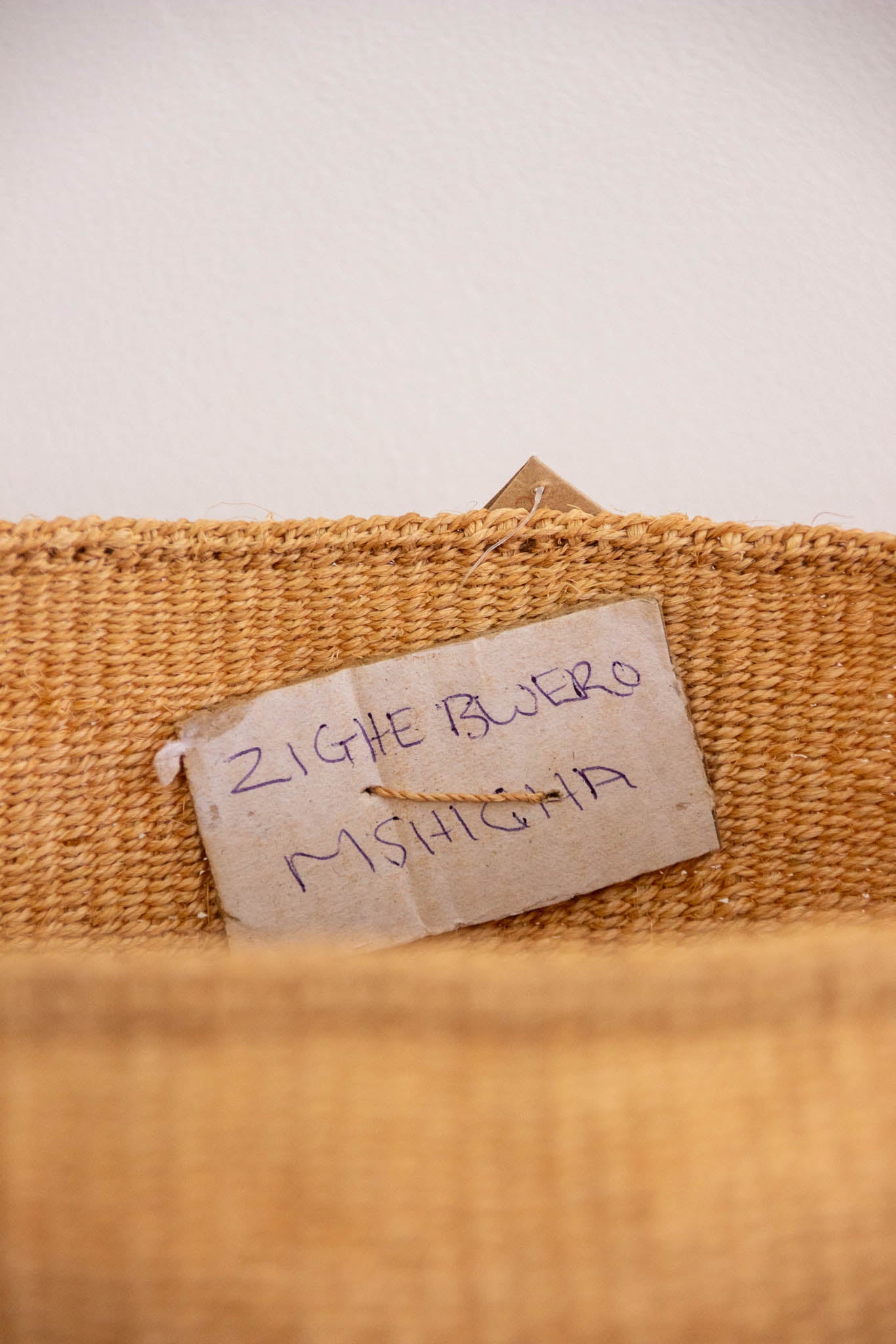 Orange Stripes African sisal basket 