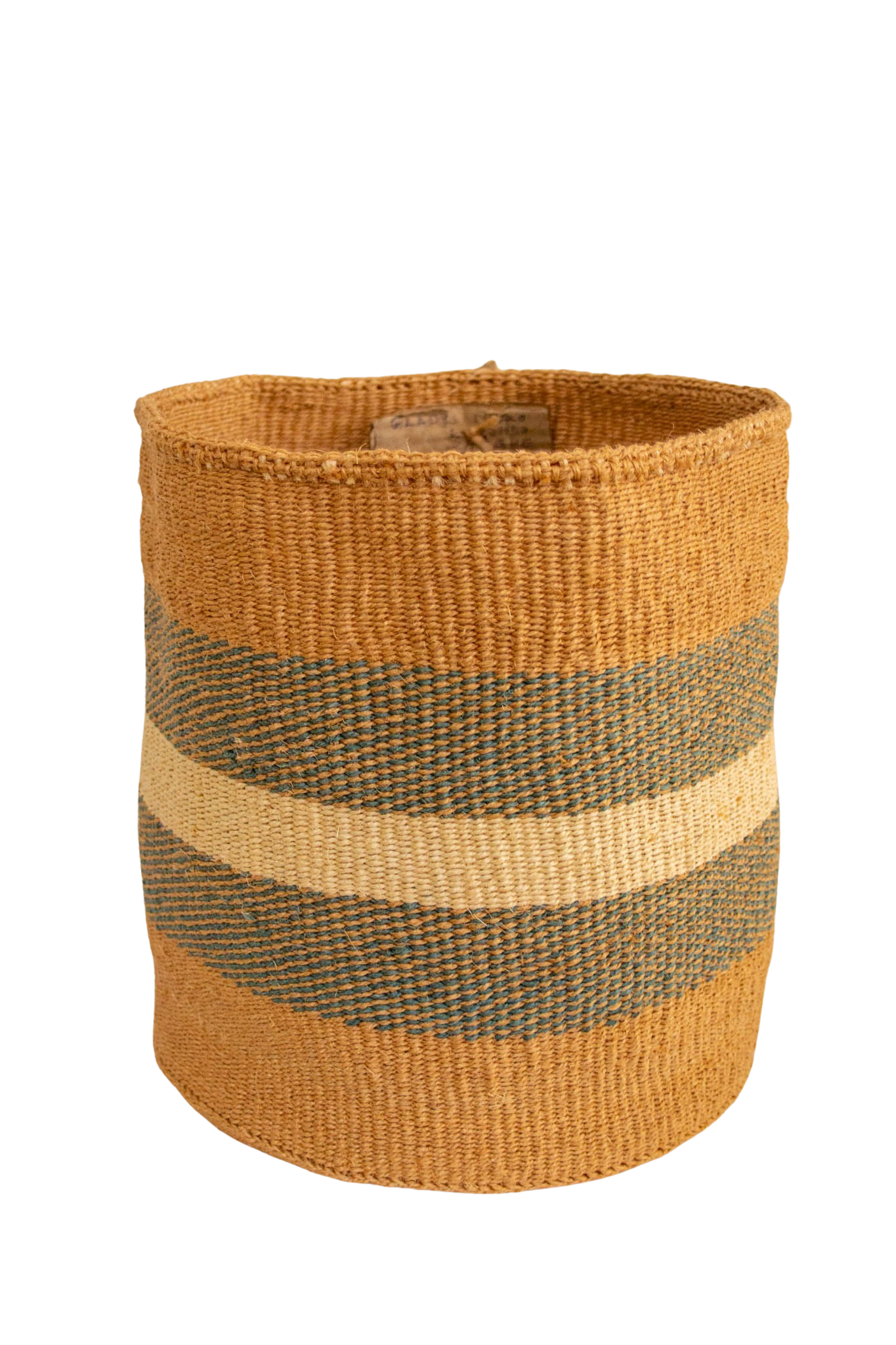 Orange Stripes African sisal basket 
