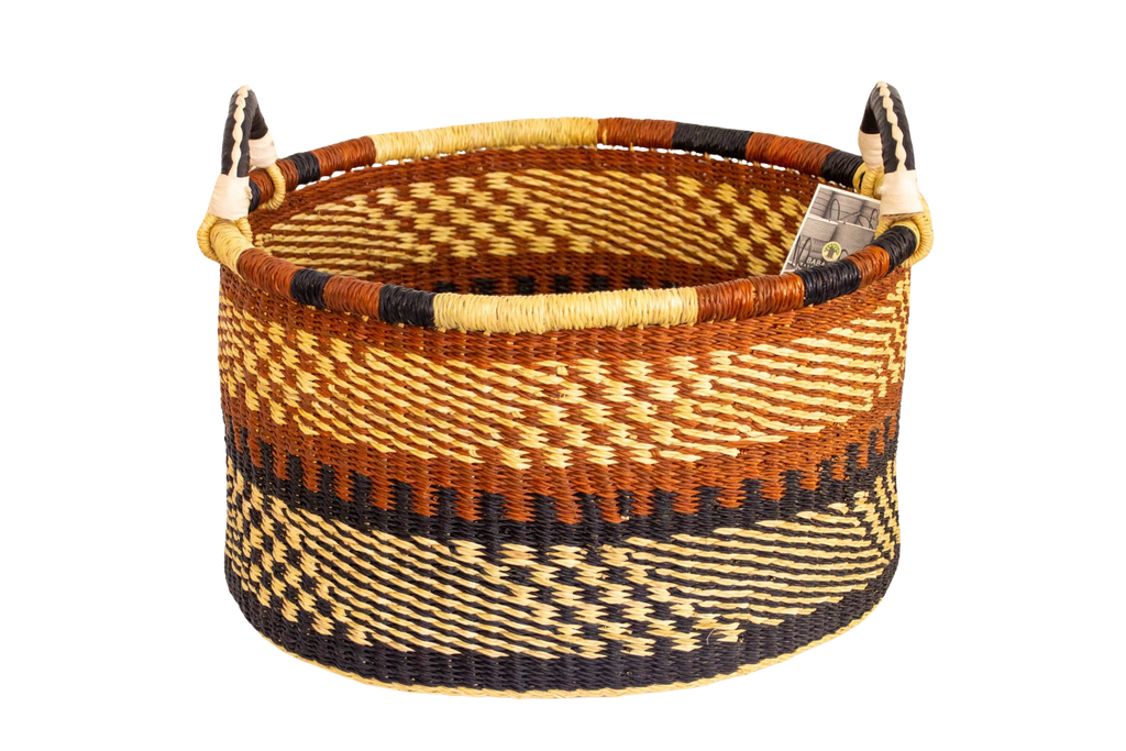 Terracotta and green Baba Half laundry Basket