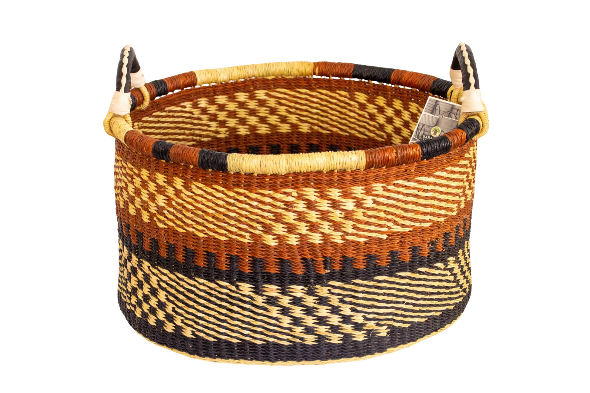 Terracotta and green Baba Half laundry Basket