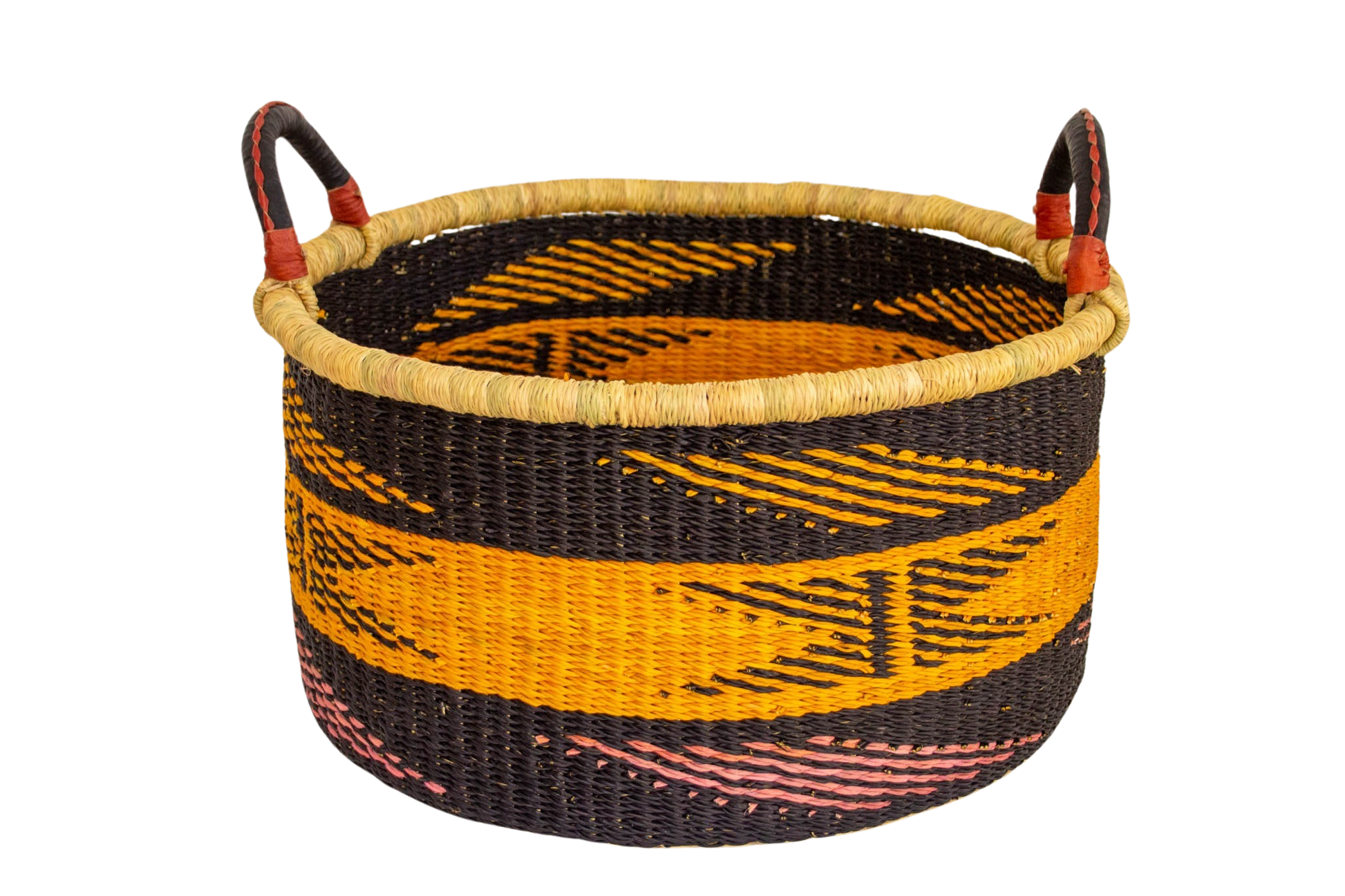 Terracotta and green Baba Half laundry Basket