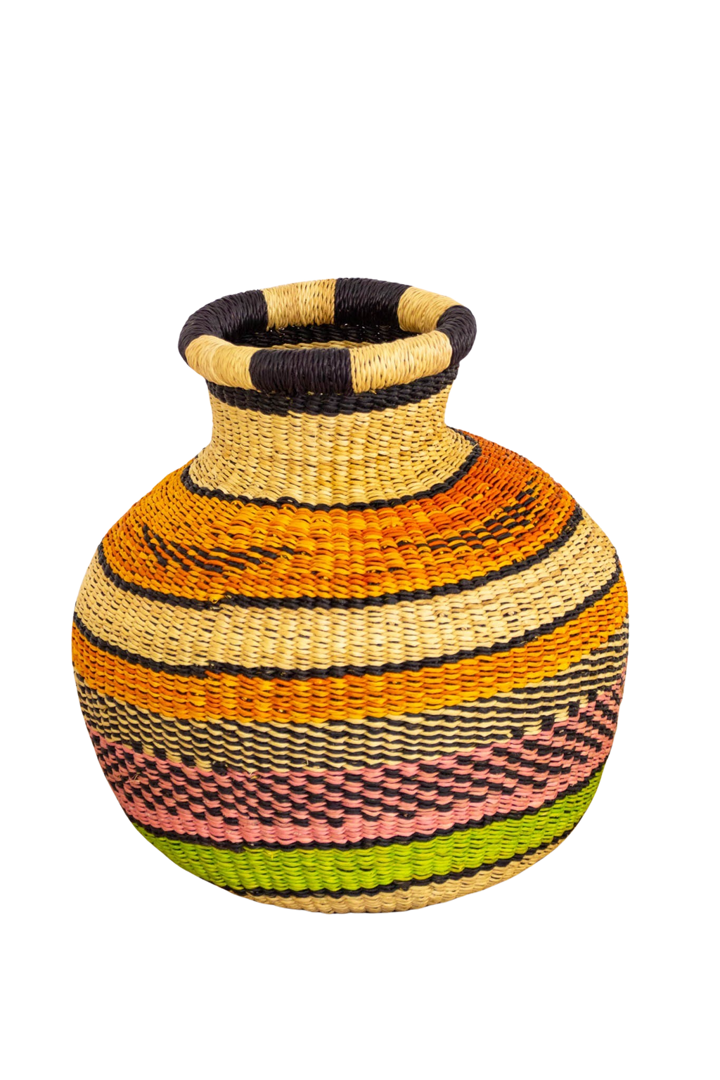 Pistachio and Turquoise Tiny Jemima of Natural Fiber 