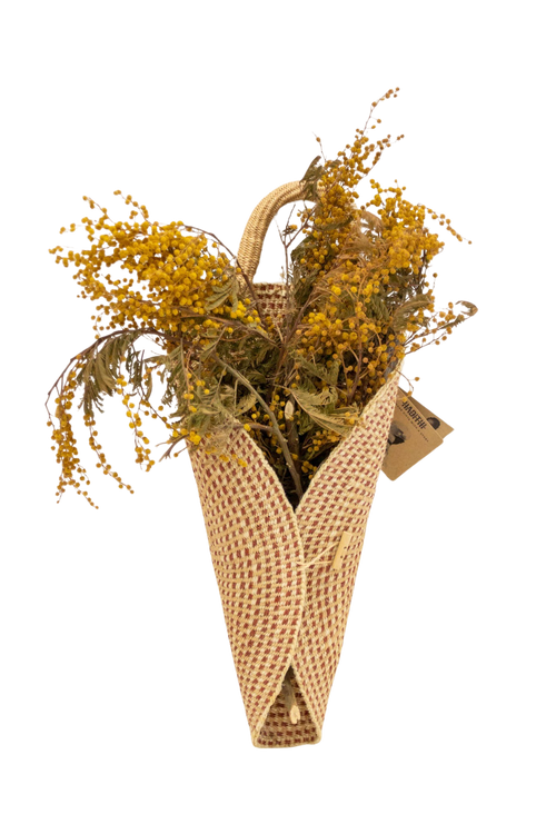 Cesta africana para flores Terracotta de sisal