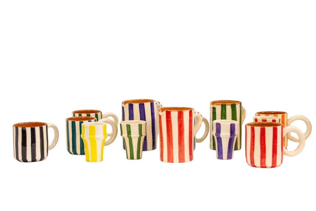 Taza Orange Stripes - Taza - ETHNICA DECO