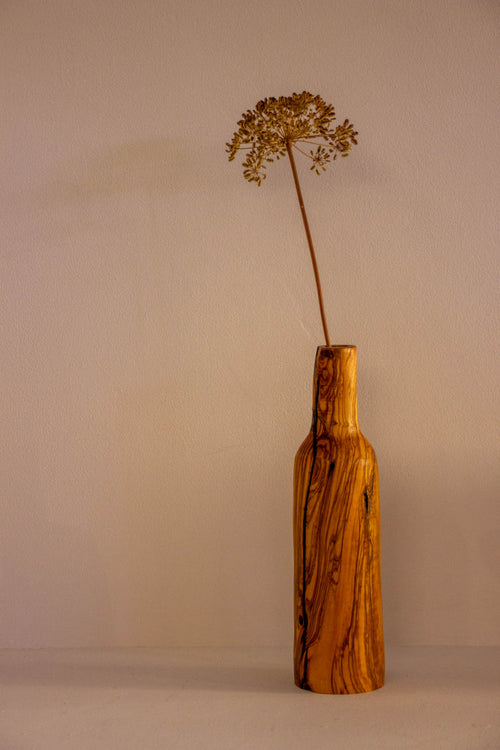 Jarrón Martín 01 de madera de olivo - Jarrón - ETHNICA DECO