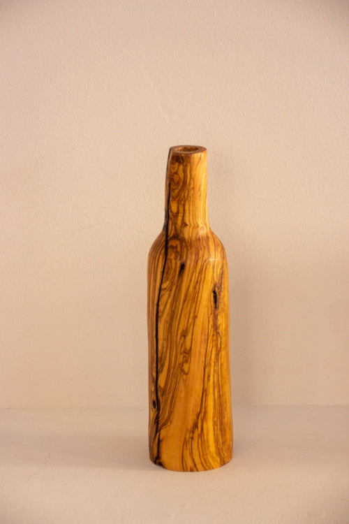 Jarrón Martín 01 de madera de olivo - Jarrón - ETHNICA DECO