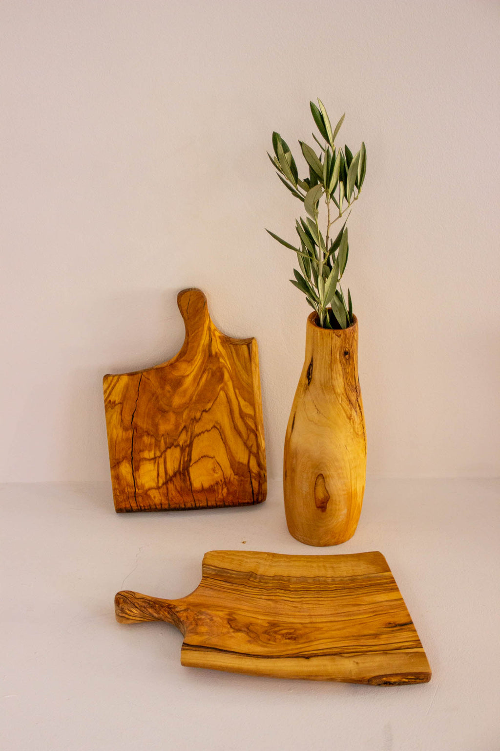 Jarrón Martín 03 de madera de olivo - Jarrón - ETHNICA DECO