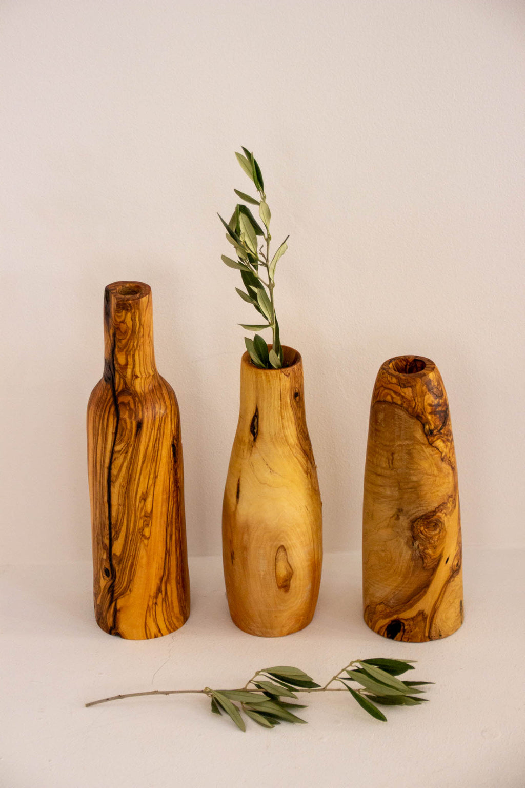 Jarrón Martín 03 de madera de olivo - Jarrón - ETHNICA DECO