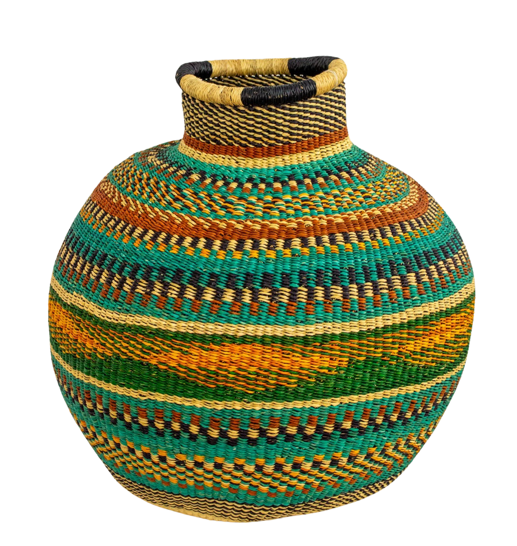 Cesta Jumbo Jemima Multicolor de fibra natural - Basket - ETHNICA DECO