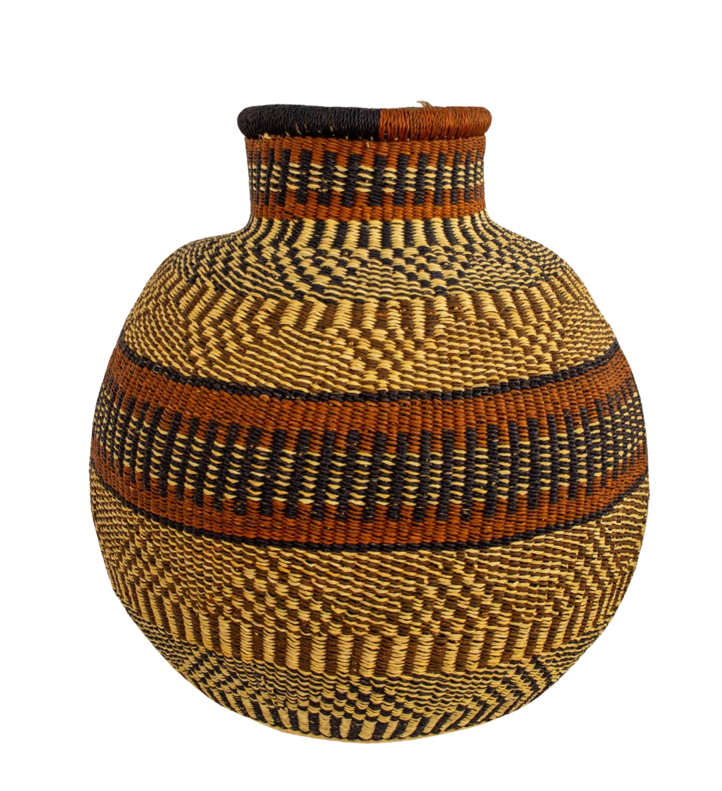 Cesta Jumbo Jemima color marrón de fibra natural - Basket - ETHNICA DECO