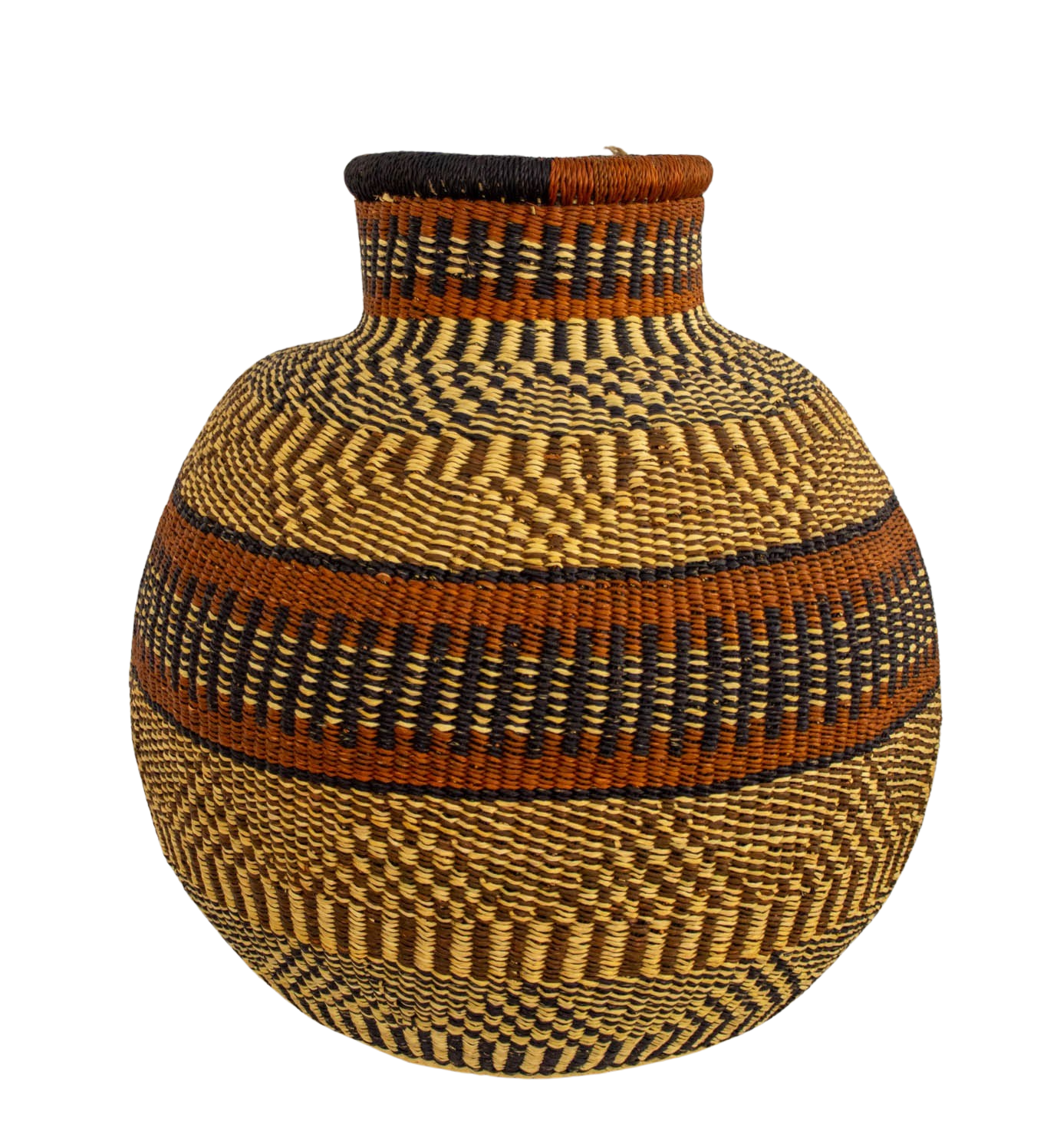 Cesta Jumbo Jemima color marrón de fibra natural - Basket - ETHNICA DECO