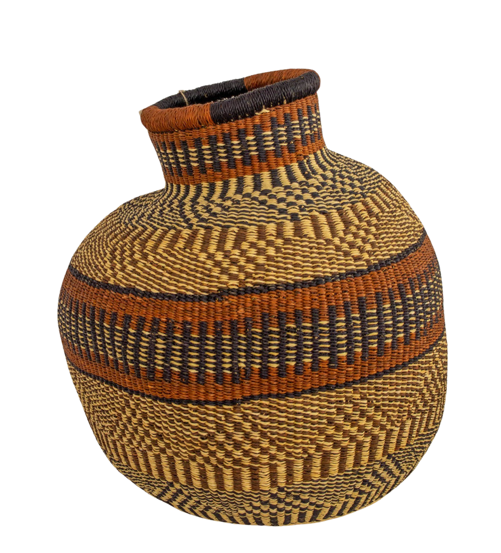 Cesta Jumbo Jemima color marrón de fibra natural - Basket - ETHNICA DECO