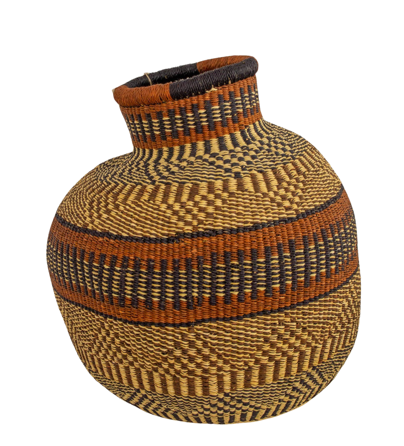 Cesta Jumbo Jemima color marrón de fibra natural - Basket - ETHNICA DECO
