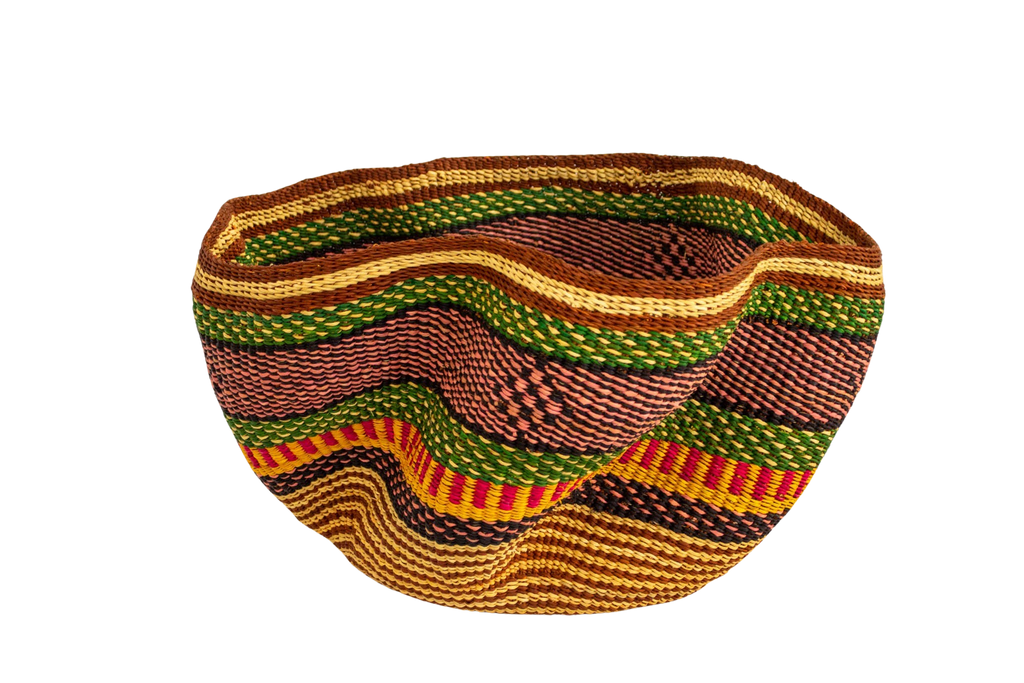Jumbo Pakurigo Wave multicolor de fibra natural - Centro de mesa - ETHNICA DECO