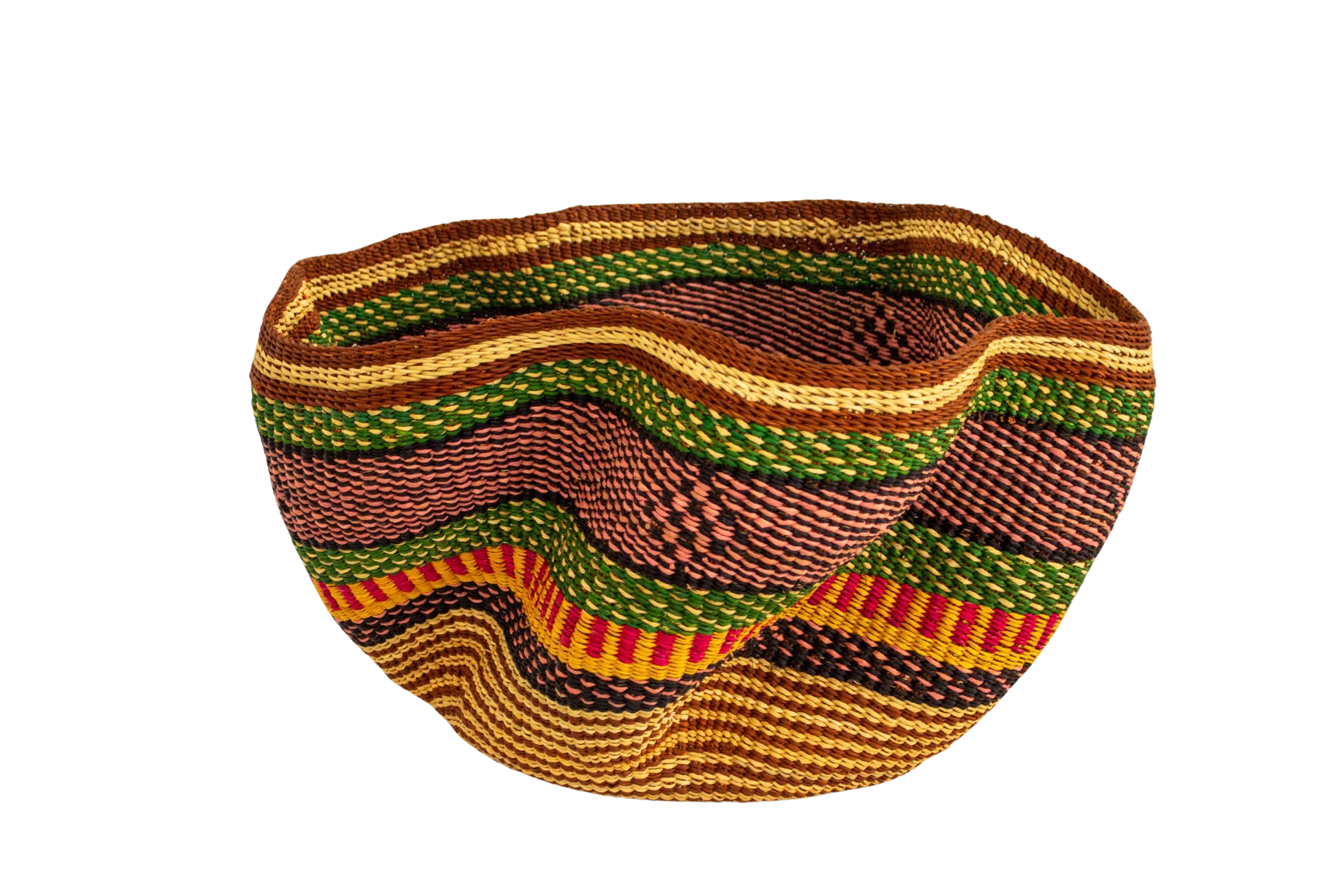 Jumbo Pakurigo Wave multicolor de fibra natural - Centro de mesa - ETHNICA DECO