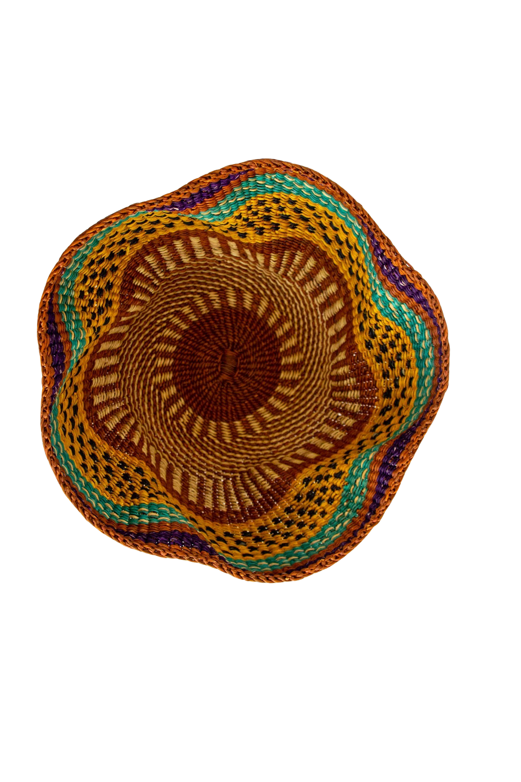 Cesta africana Tiny Pakurigo multicolor de fibra natural - Centro de mesa - ETHNICA DECO