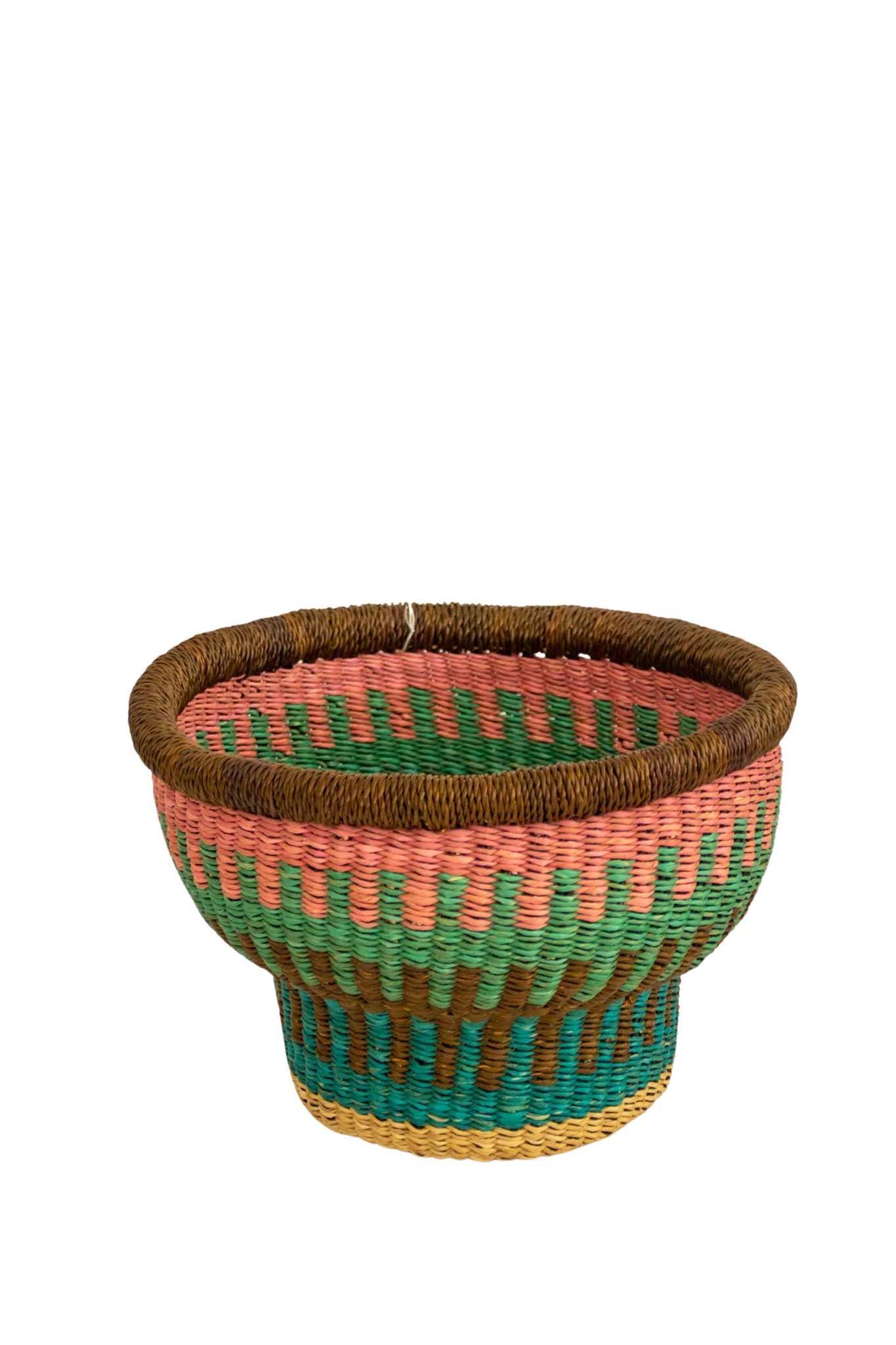 Cesta africana Drum Basket turquesa y azul - Cesta - ETHNICA DECO