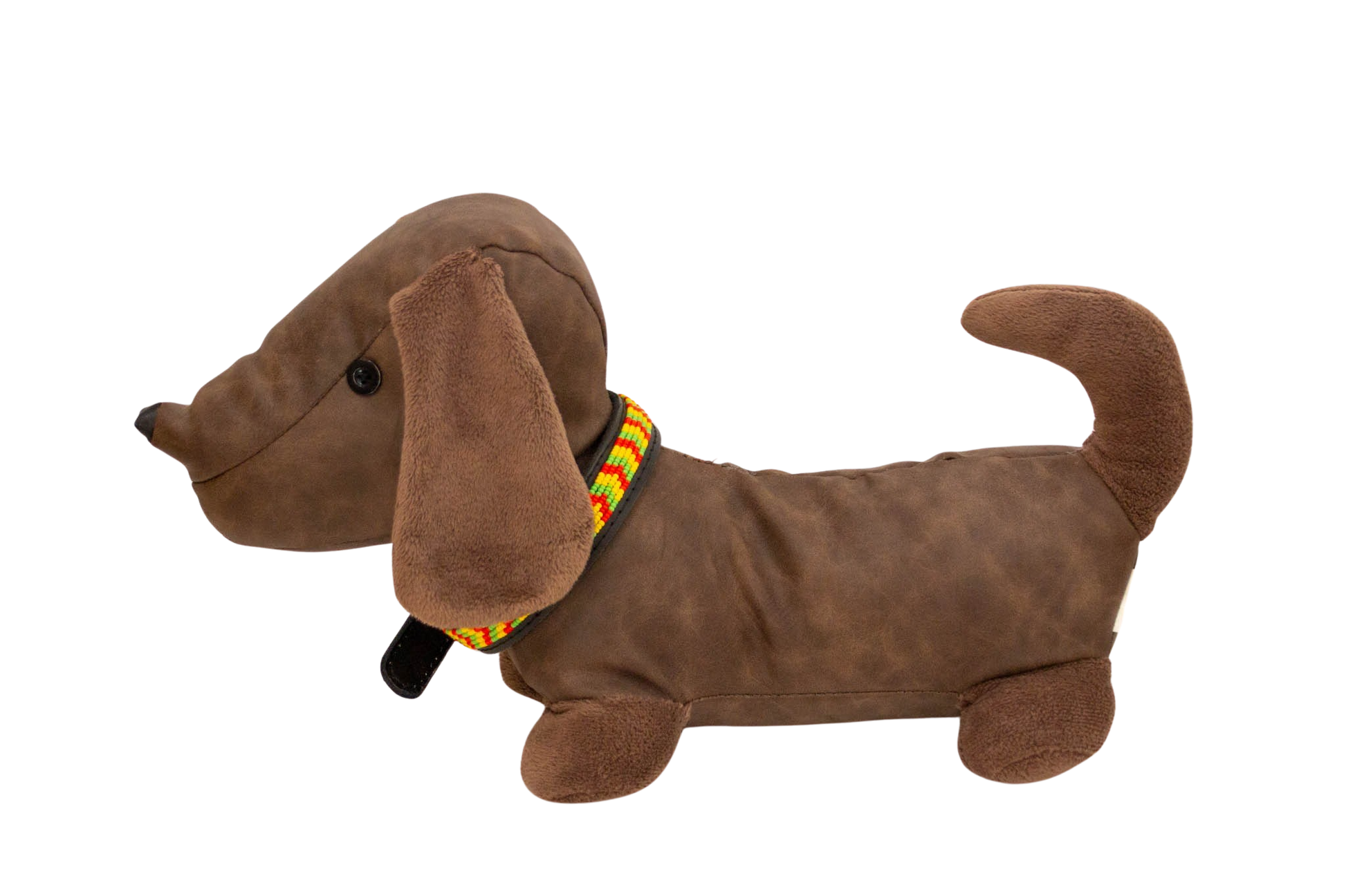 Collar de perro Maasai rojo, amarillo y verde