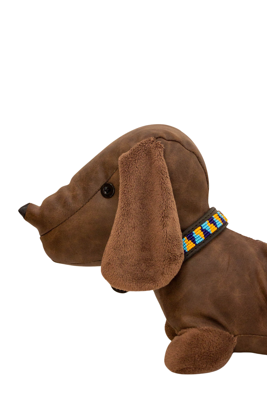 Collar de perro Maasai naranja y azul