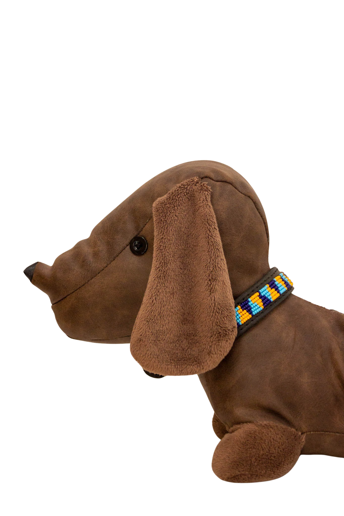 Collar de perro Maasai naranja y azul